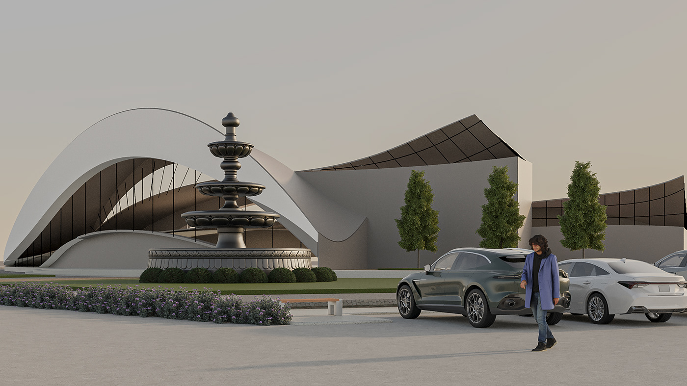 architecture Urban Design 3dsmax corona render  D5 Render Villa Boutique Hotel club house visualization Aqua Lune
