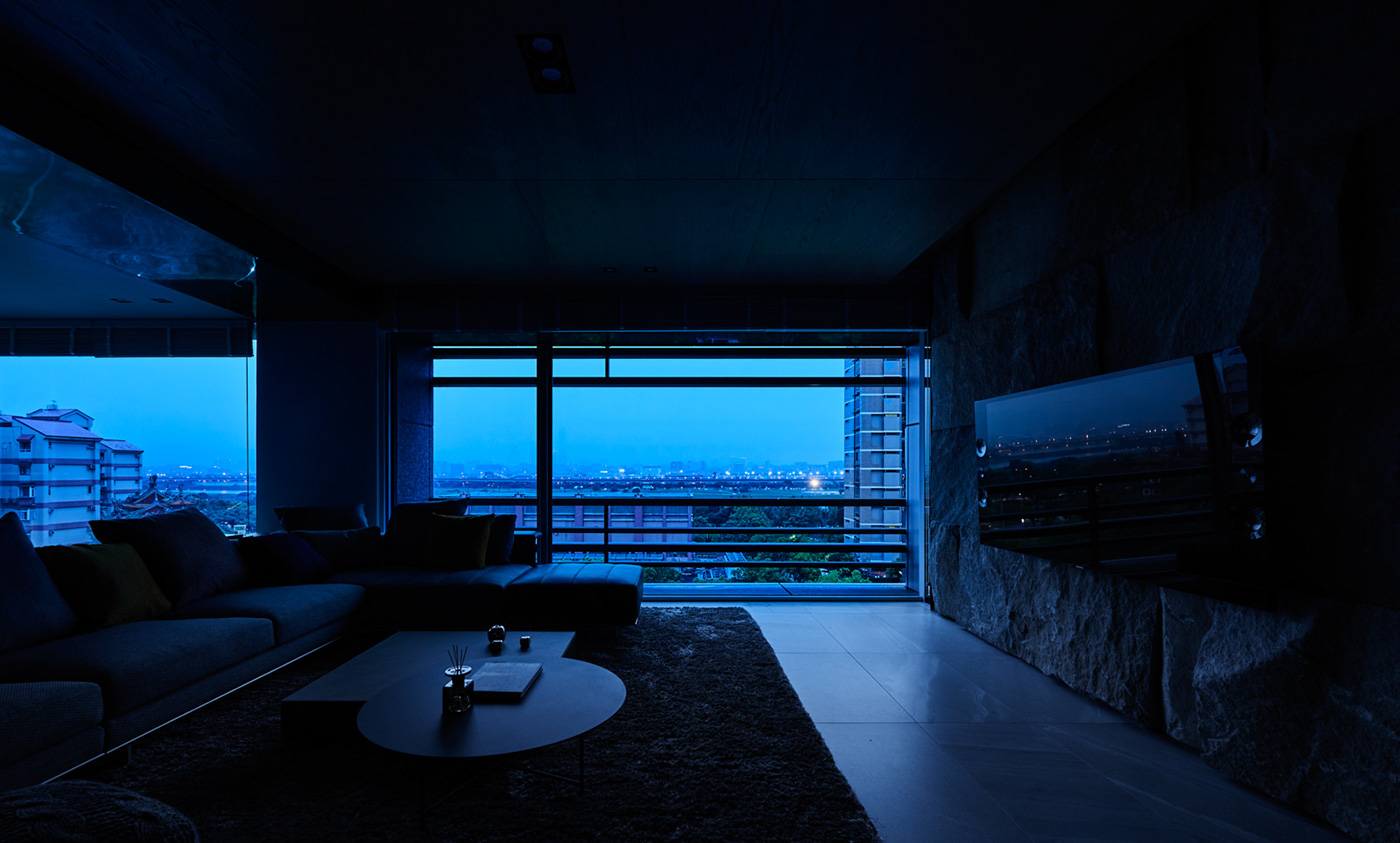 taiwan dark arch wood metal peace Still calm modern apartment