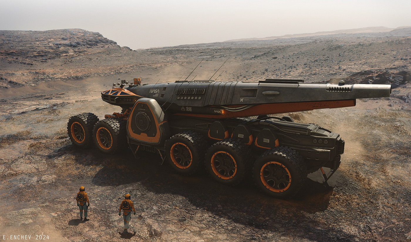 Space  rover spaceship Vehicle concept design nasa sci-fi futuristic Military