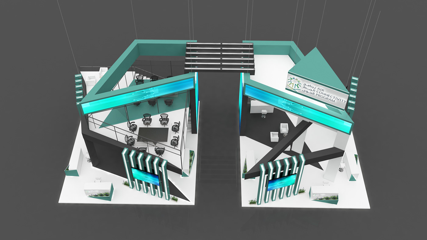booth Event Stand 3D expo Interior visualization 3ds max