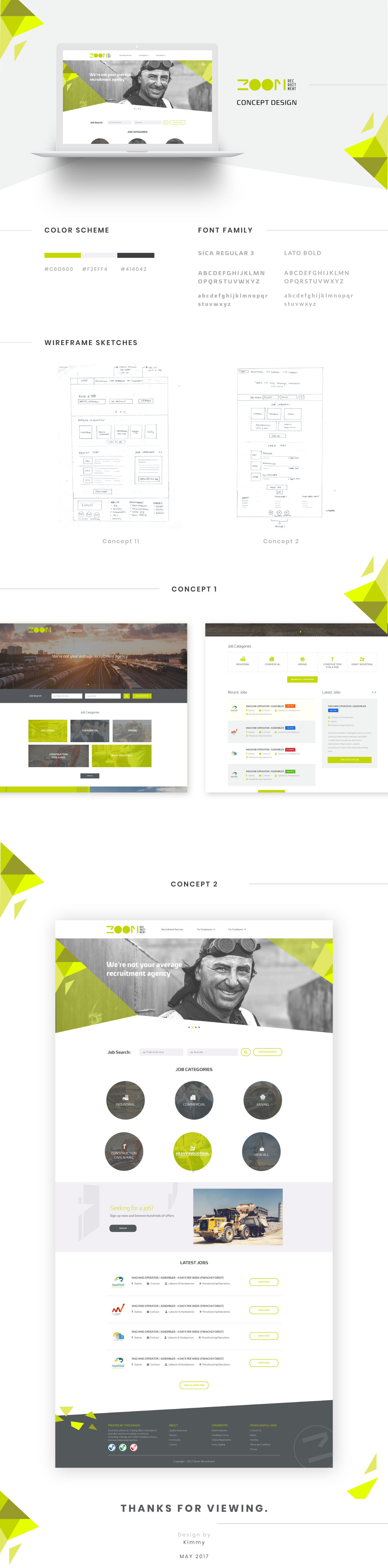 Web Design  recruitment industrial Website UI/UX