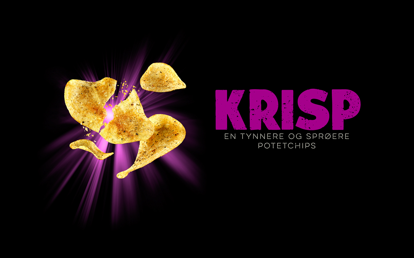 norway sørlandschips Krisp flat chips chips fjeldheimpartners concept logo identity