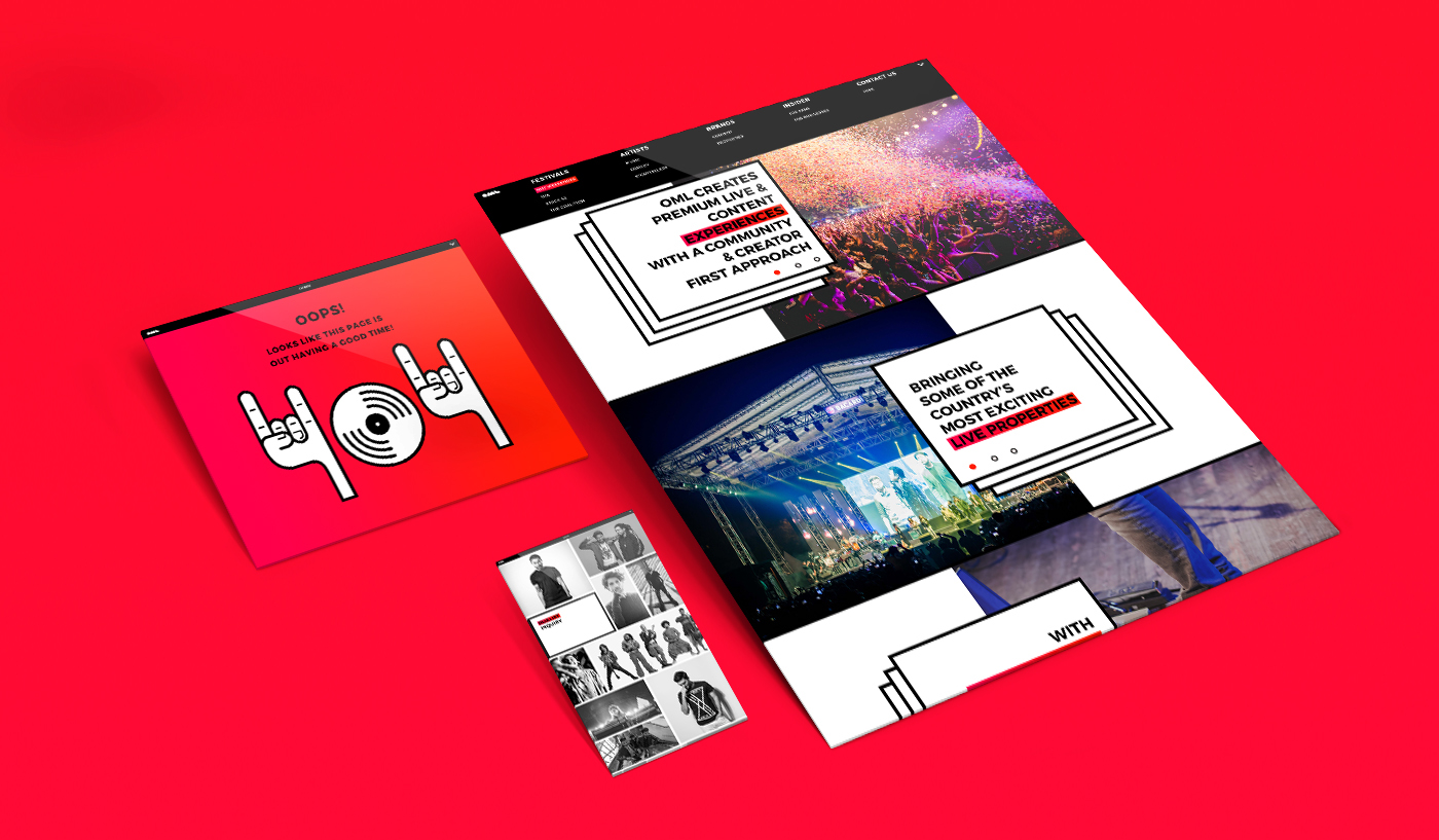 Web Design  Website music festivals Responsive digital digital design minimal bold Event Management