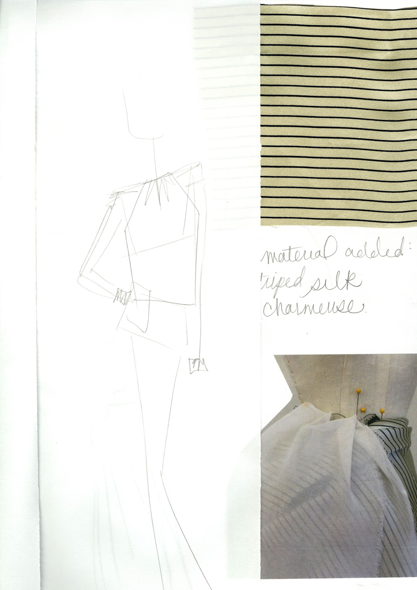 black and white Fashion  apparel Process Book cad