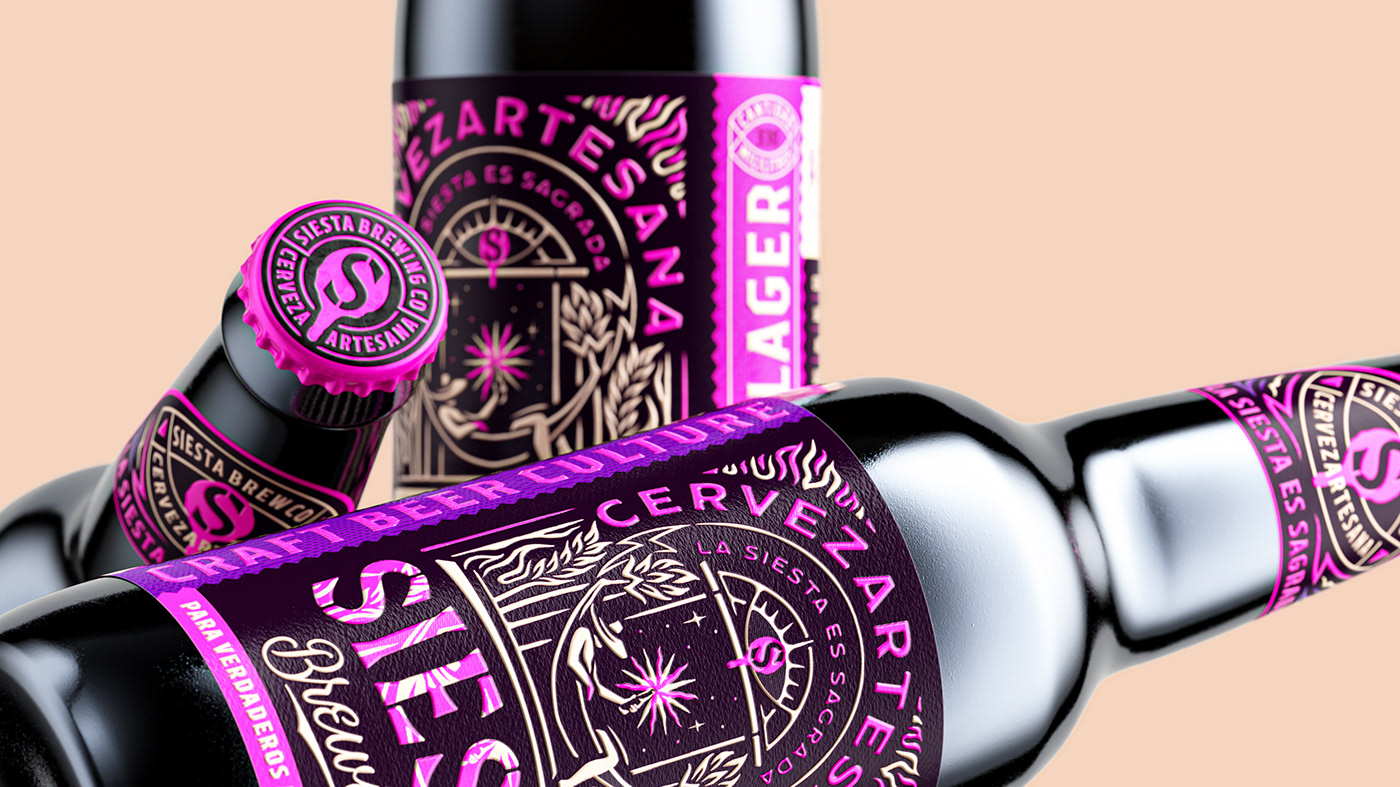 alcohol branding  brewery craft beer Hedonist ILLUSTRATION  Label Packaging rebel sacred