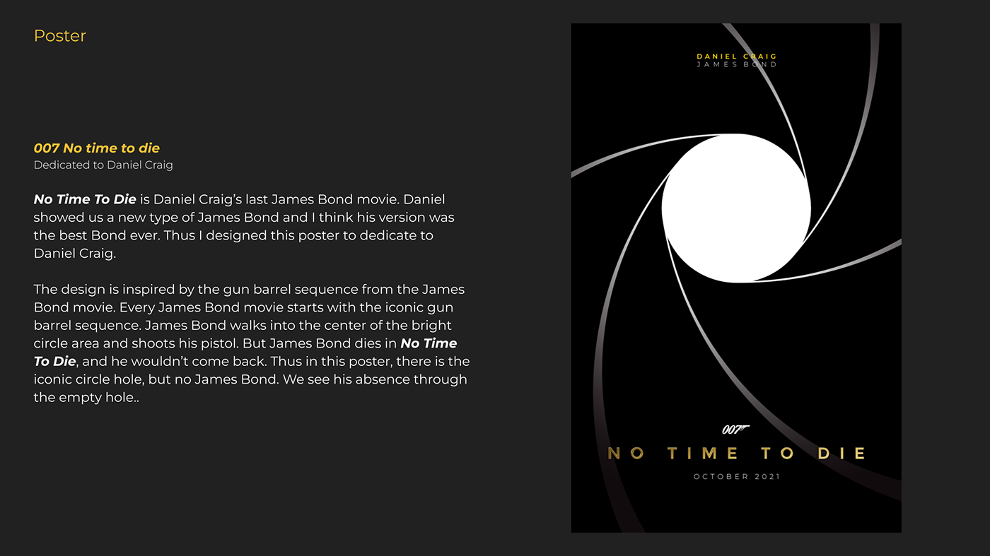 007 james bond daniel craig james bond JAMES BOND 007 movie movie poster no time to die poster Poster Design