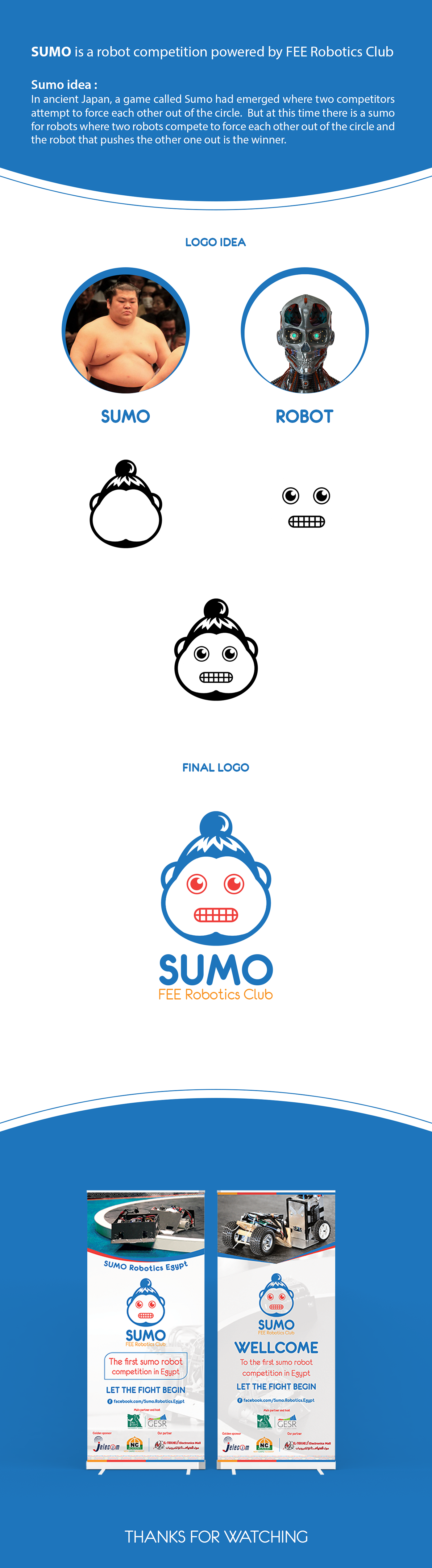 sumo logo robot robotics branding 