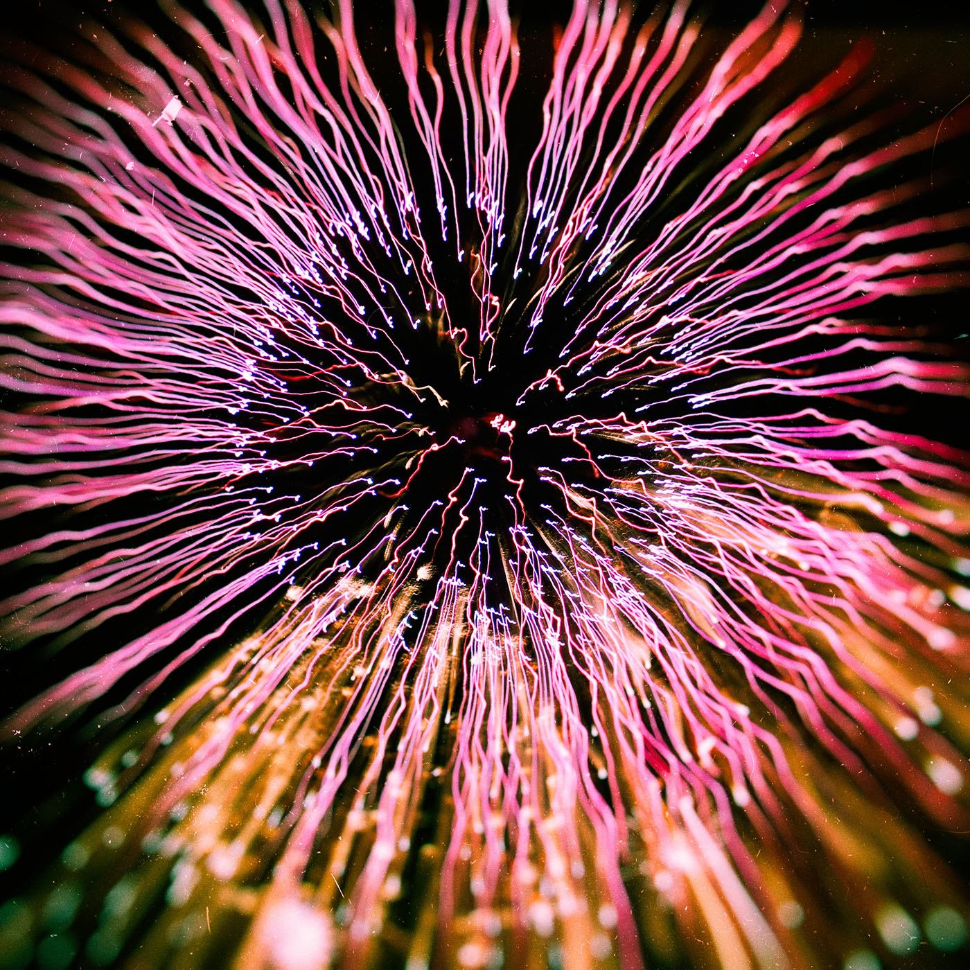 fireworks long exposure experimental abstract