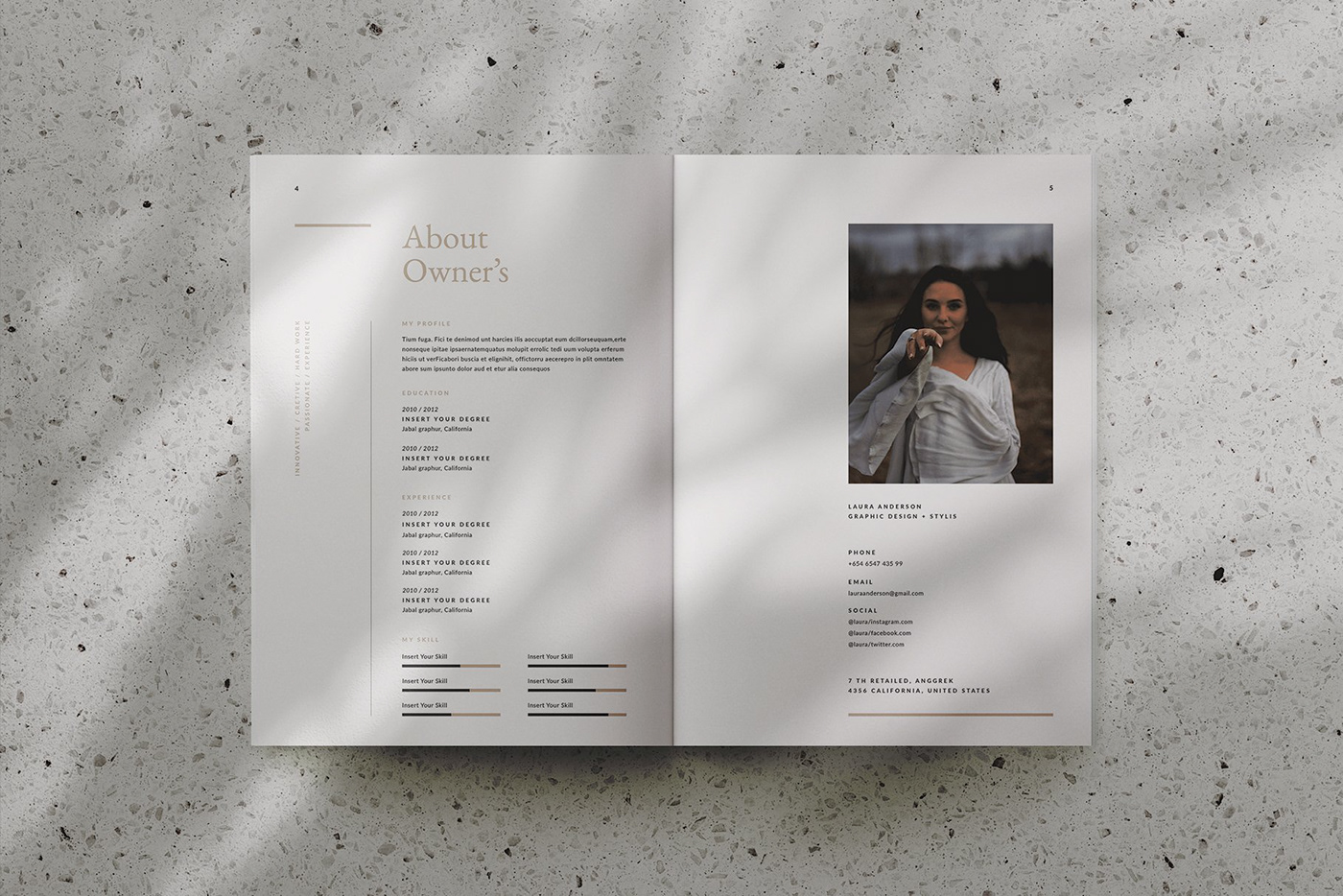 book brochure creative minimal portfolio Proposal template