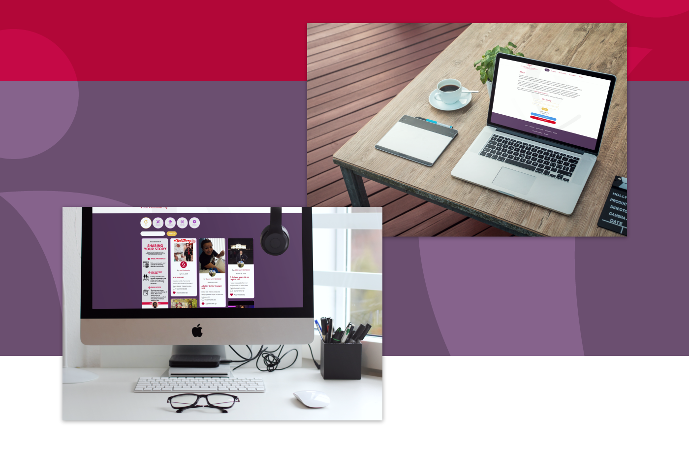 Drupal redesign Responsive Card Layout hemophilia women Health purple red Canada