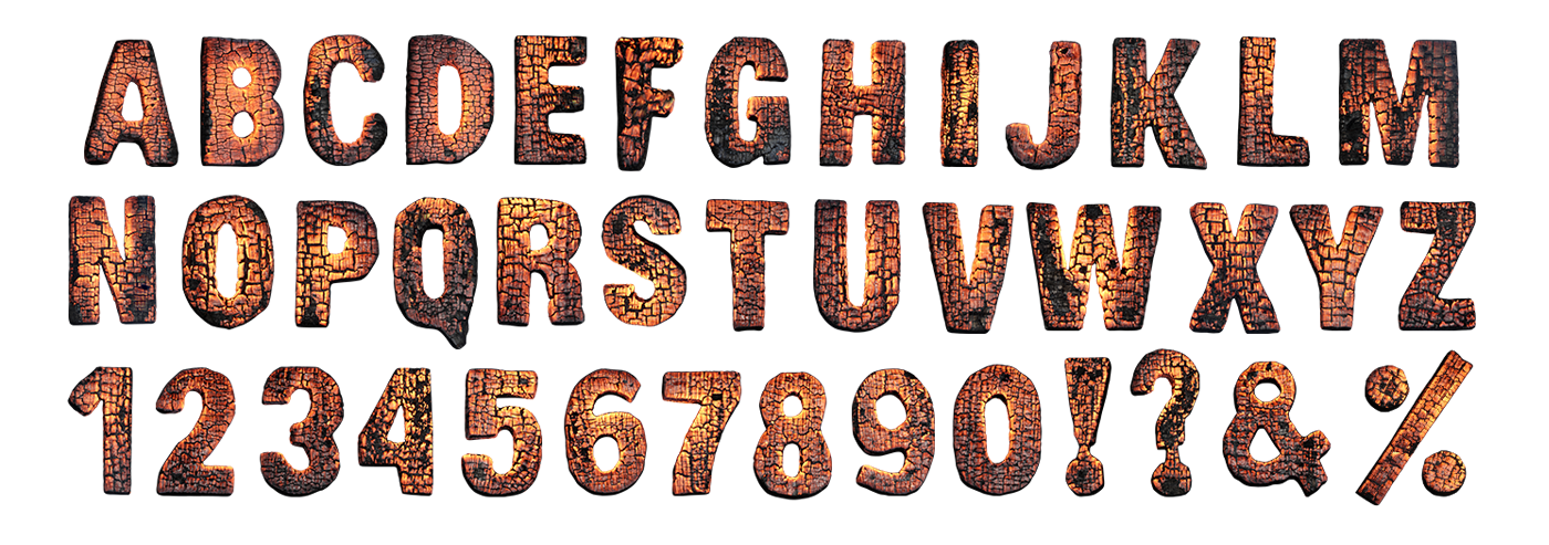 Burning wood typeface :: Behance