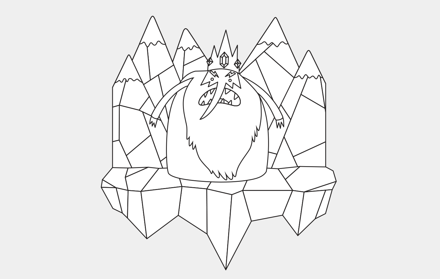 Ice King print design vector Adventure Time