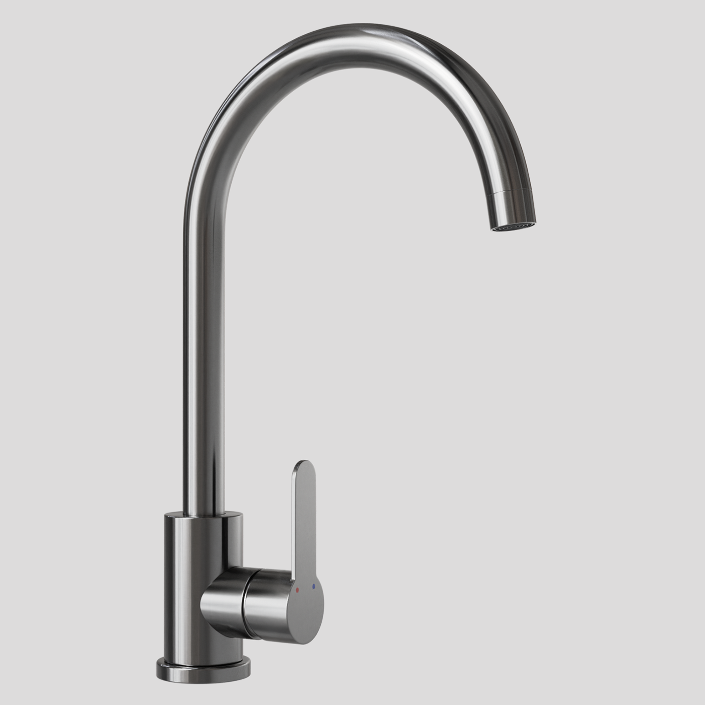 3D Faucet product Render stainless steel visualization