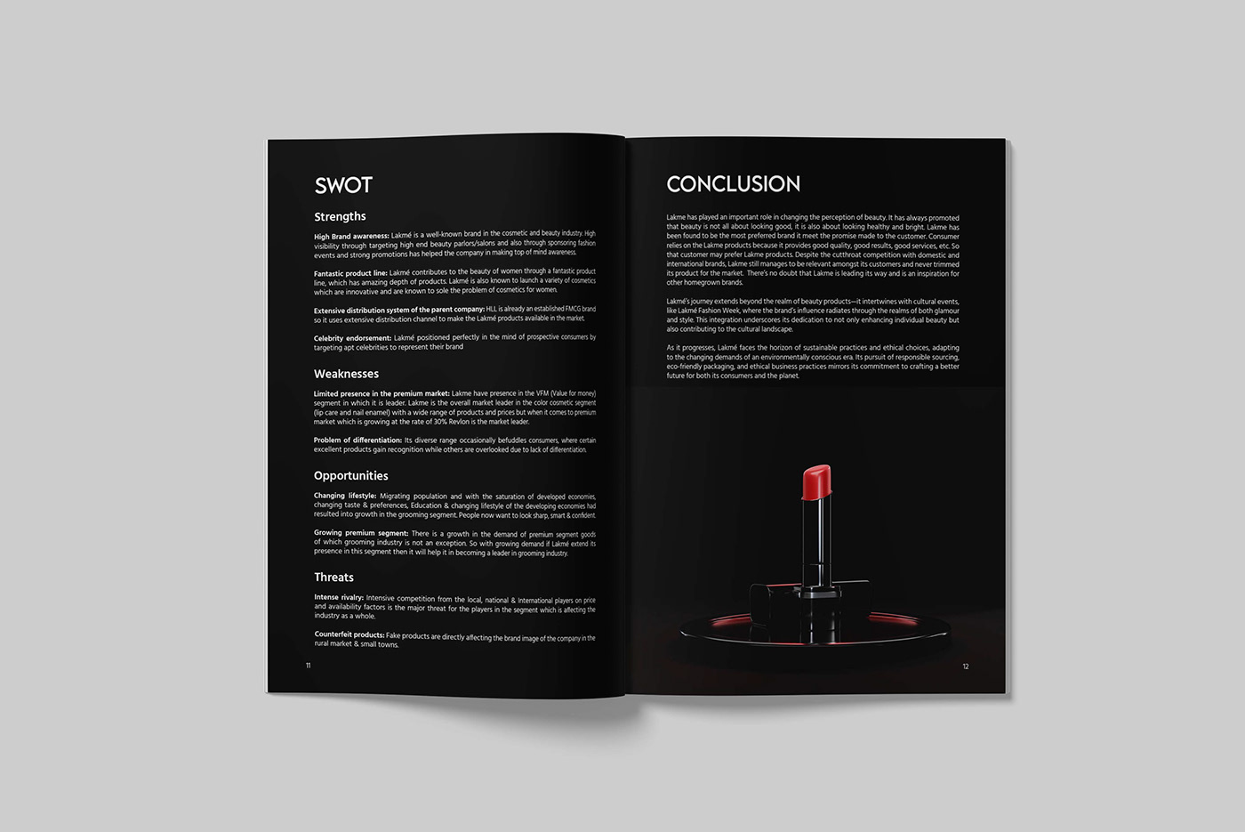 Lakme InDesign report design editorial print lipstick research Creative Design Graphic Designer Magazine design