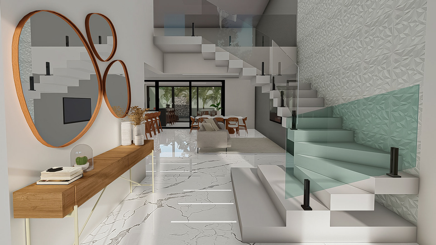 3D architecture Render visualization interior design  modern 3ds max archviz