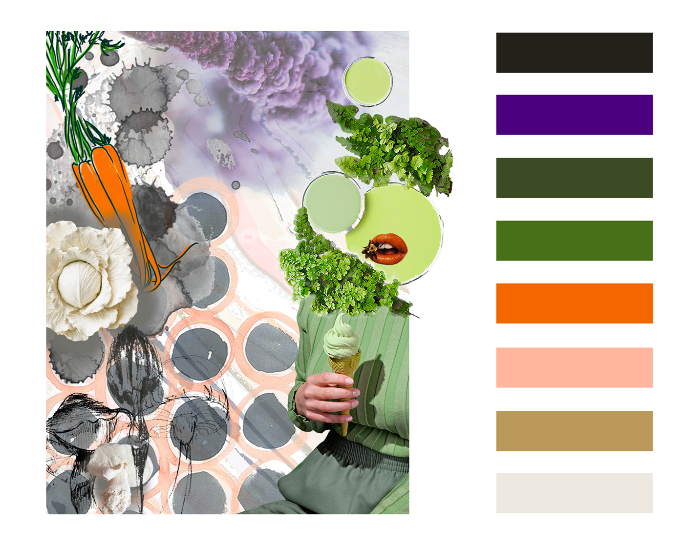 vegetables Repeat Pattern print and pattern digital surface design
