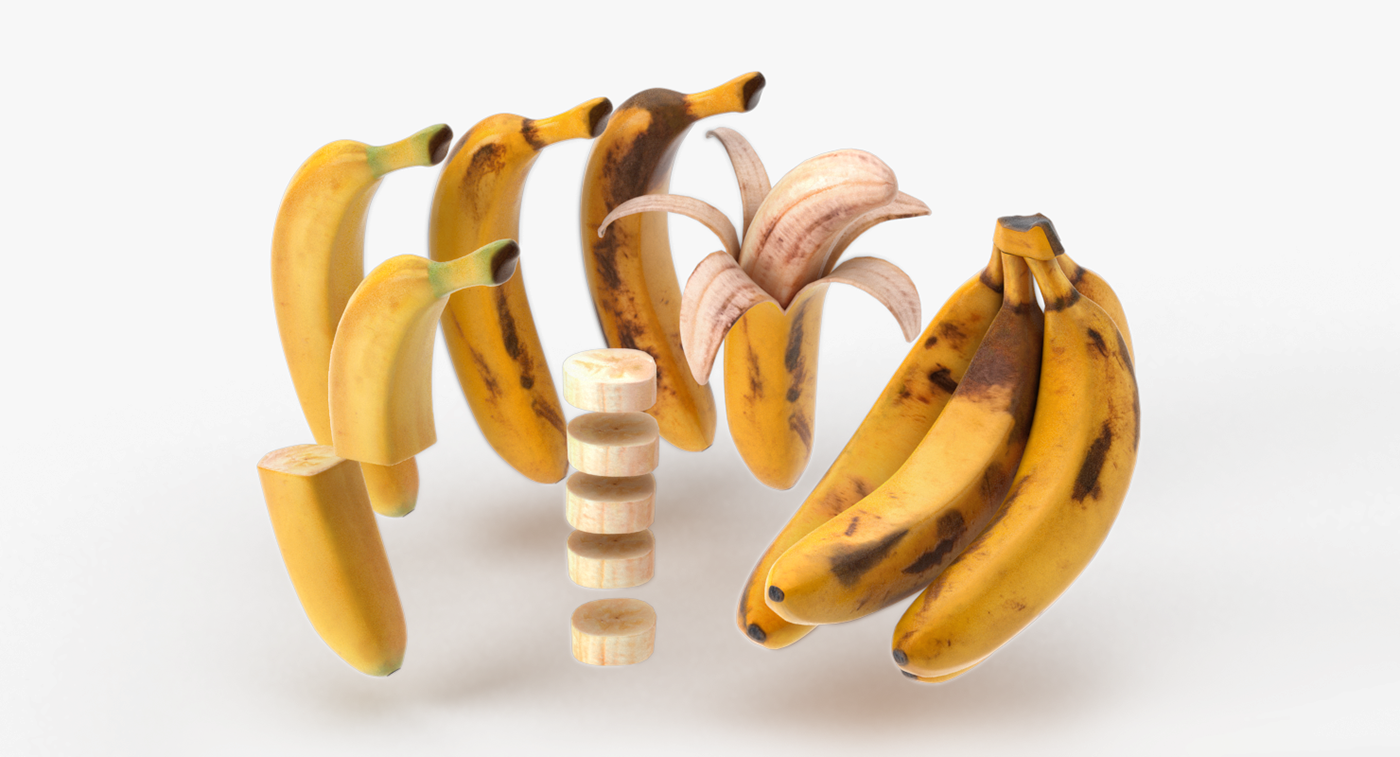banana 3D 3dstudio highpoly vray download Turbosquid MAX