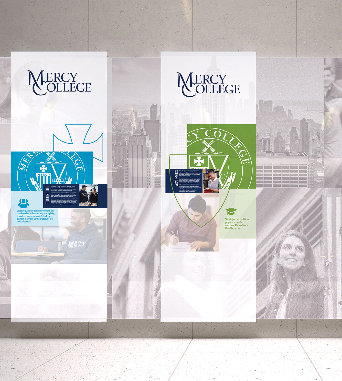 brochure college communication Education marketing   Minimalism modern New York nyc