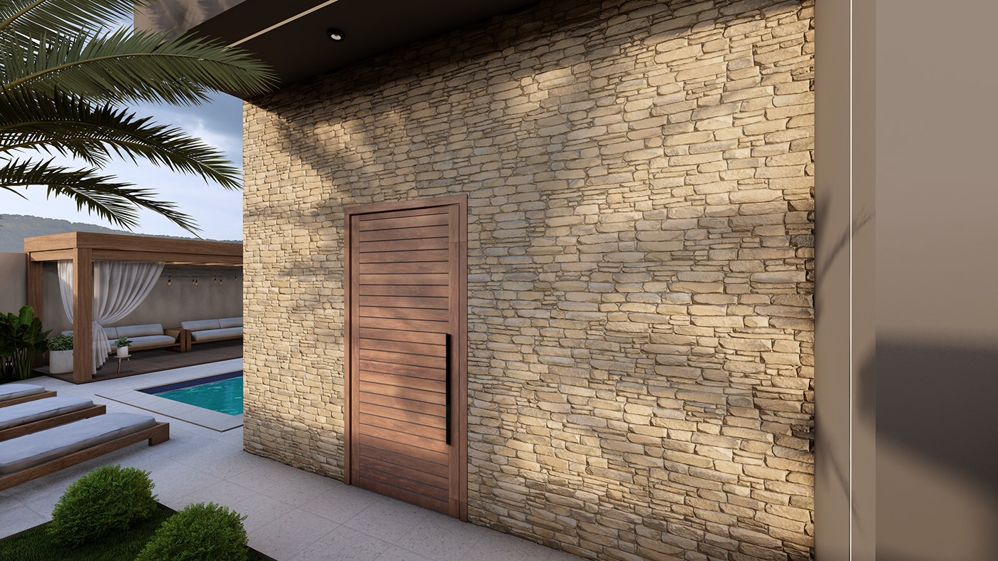 Residencial casa 3D Render architecture exterior interior design  modern