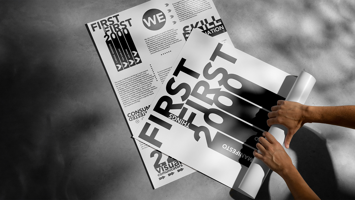 poster manifesto Ken Garland black and white typography design text Advertising 