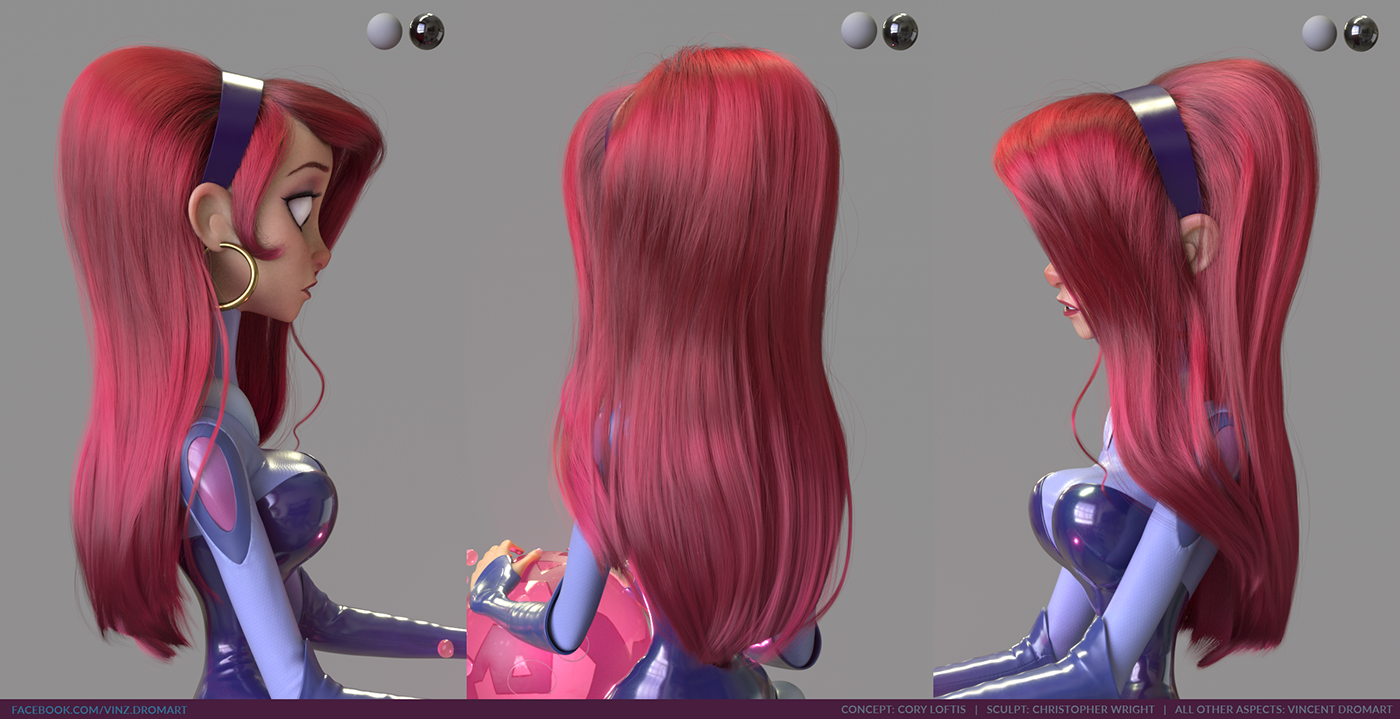 cartoon 3D CG CGI girl Maya Character design