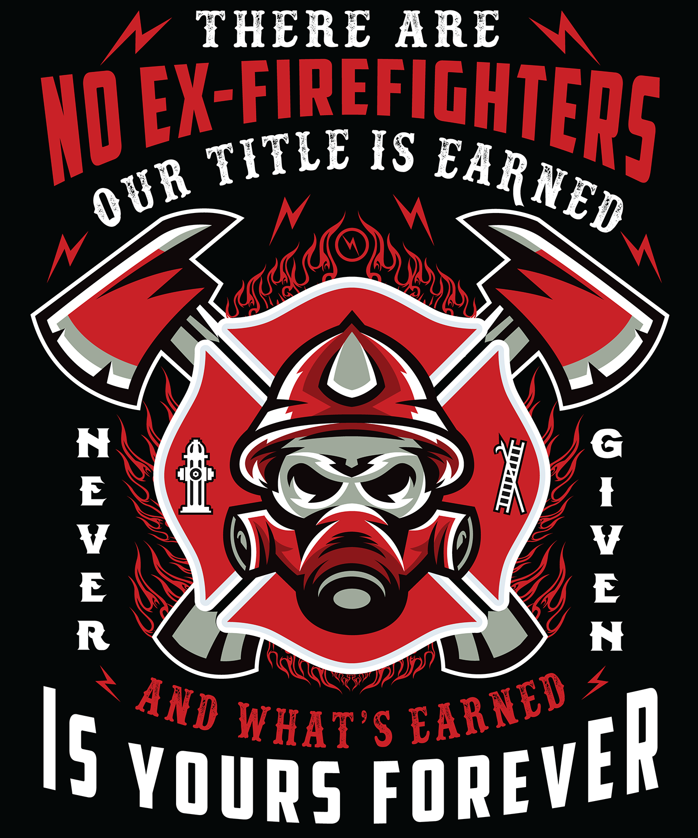 t-shirt T-Shirt Design poster print logo vintage branding  graphic design  Illustation firefighters