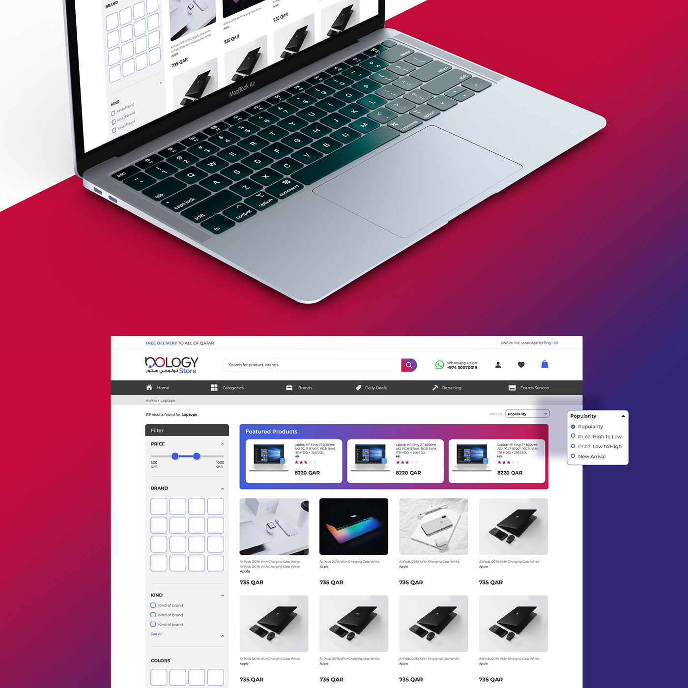 adobexd colorful design e-commerce store Technology UI ux Web Website