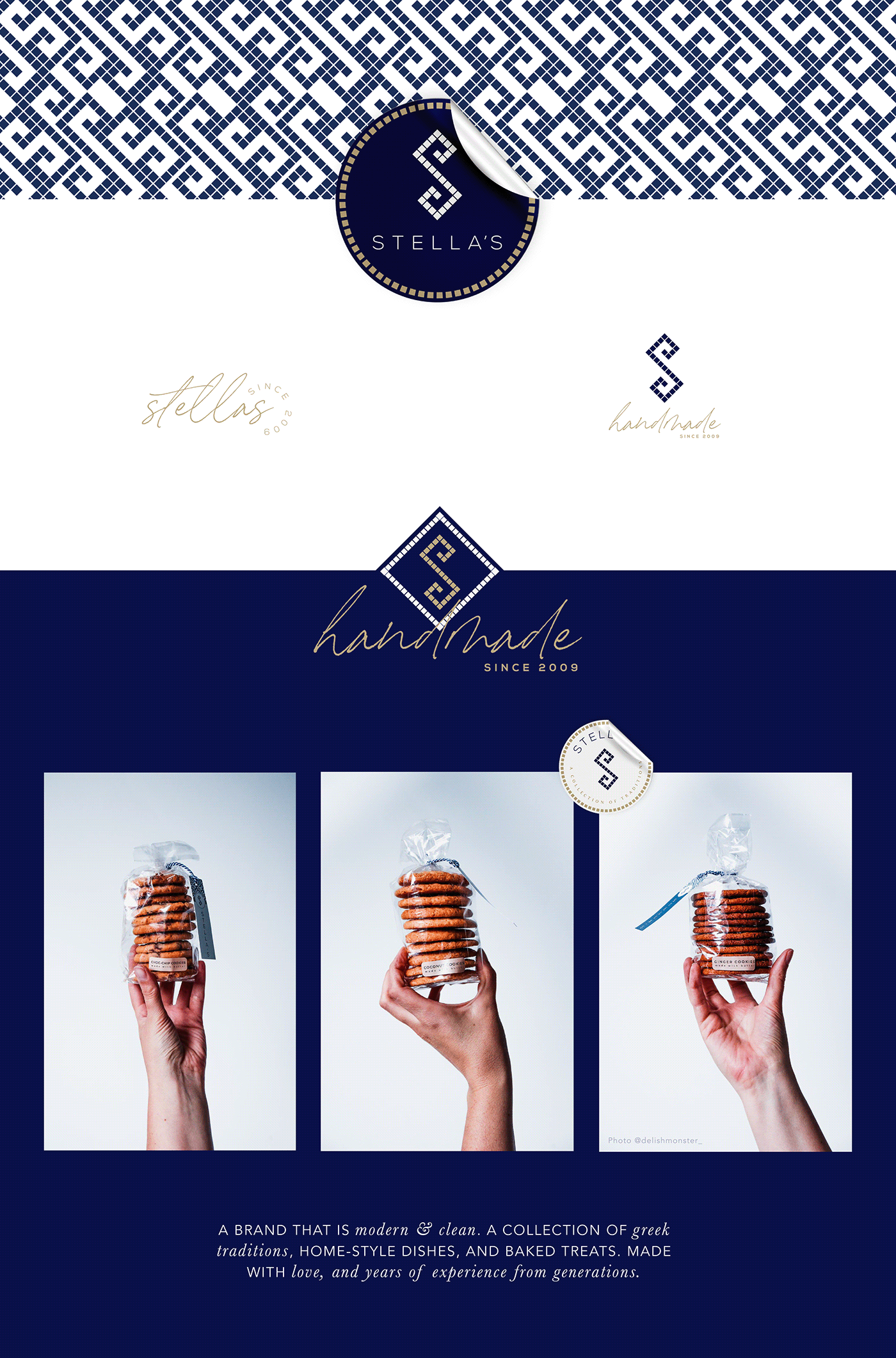 bakery brand identity branding  deli food graphic design  greek logo Packaging pattern traditional
