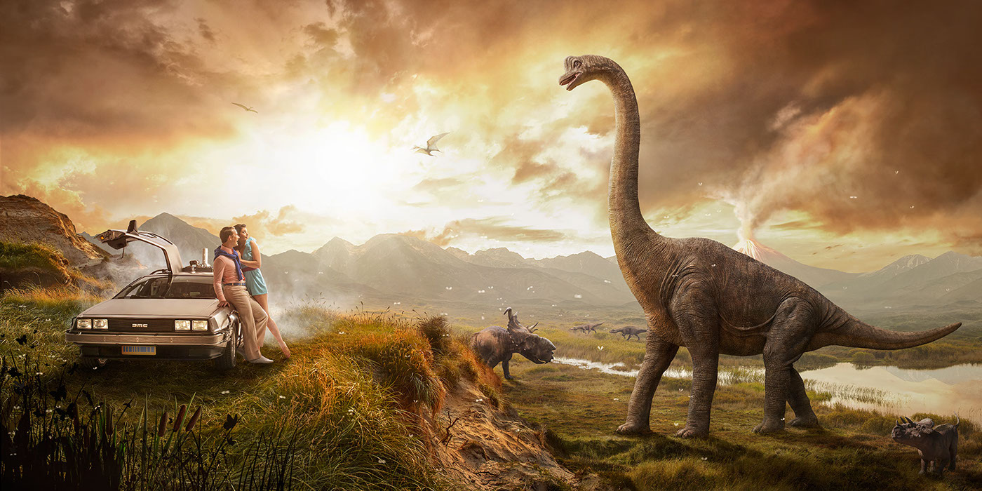 Adobe Portfolio back to the future Derek Leong dek DeLorean golf dinosaurs past