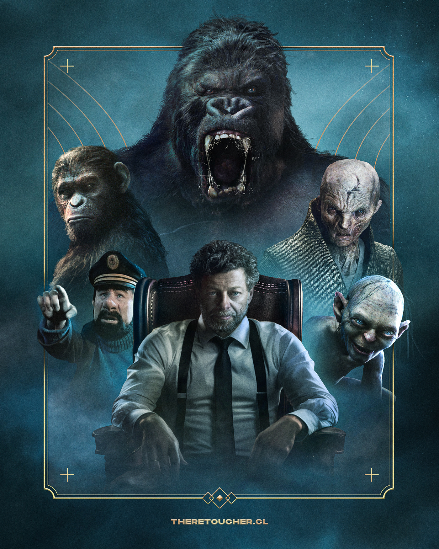 Andy Serkis  King Kong Lord of the rings Digital Art  concept poster design retouch Planet of the apes