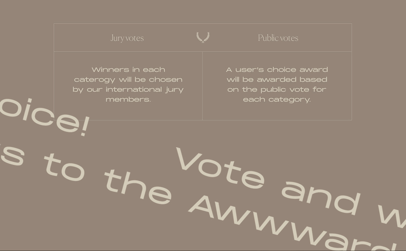 AWWWARDS award nominees ANNUAL Web International voting vote Montreal interactive