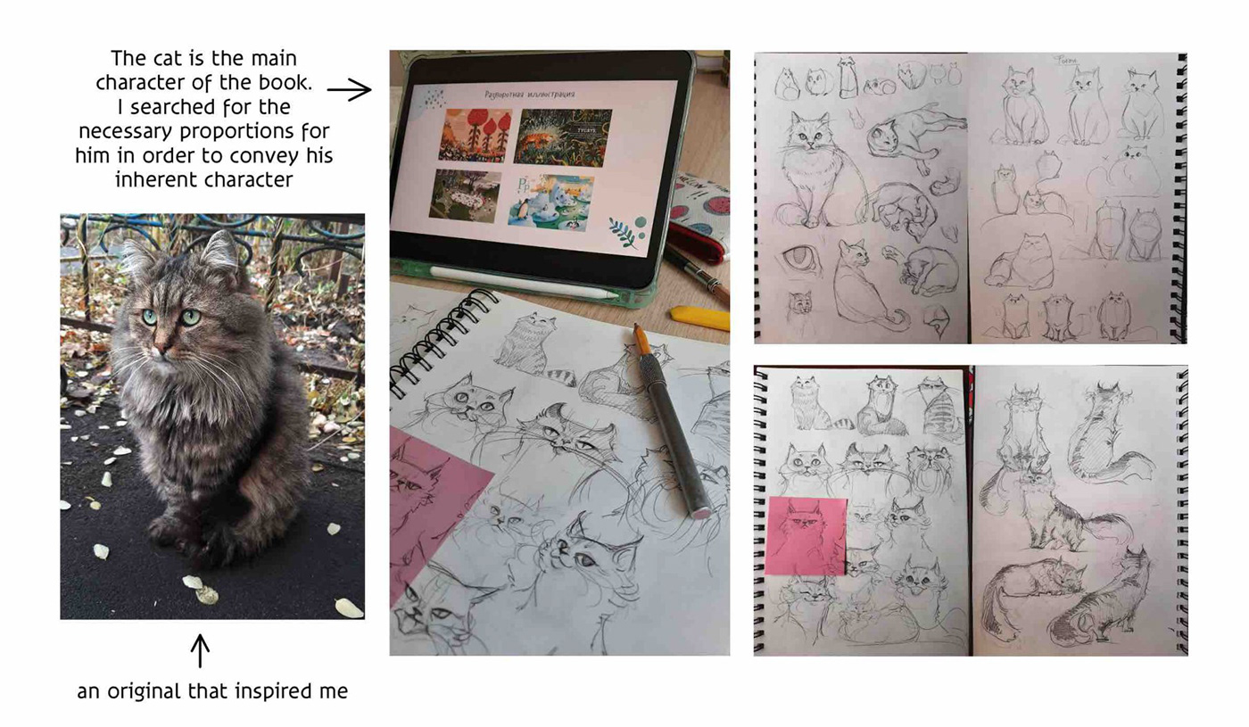 book Cat Character Character design  Child art children illustration children's book Digital Art  ILLUSTRATION  tale