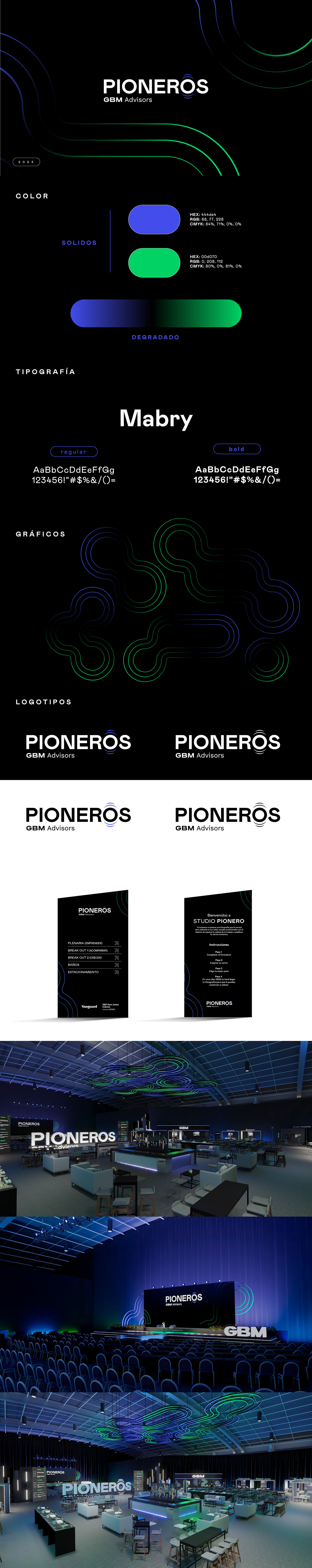Pioneros Event Design Event design Graphic Designer Evento financiero gbm