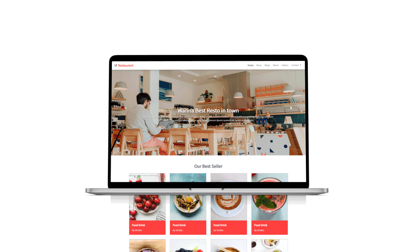 cafe free garage Government hotel landing page repair shop restaurant template Website Design