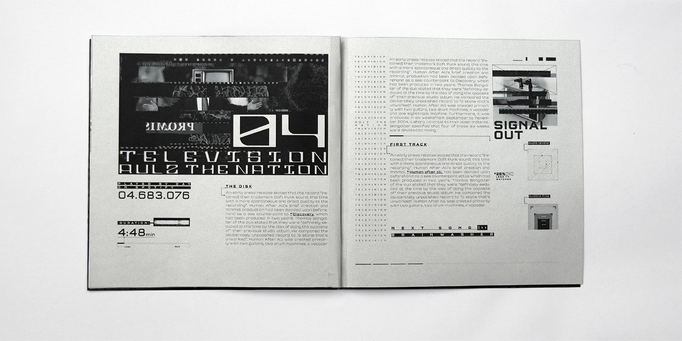 daft punk typography   Zine  art direction  book cover creative Creative Direction  magazine print