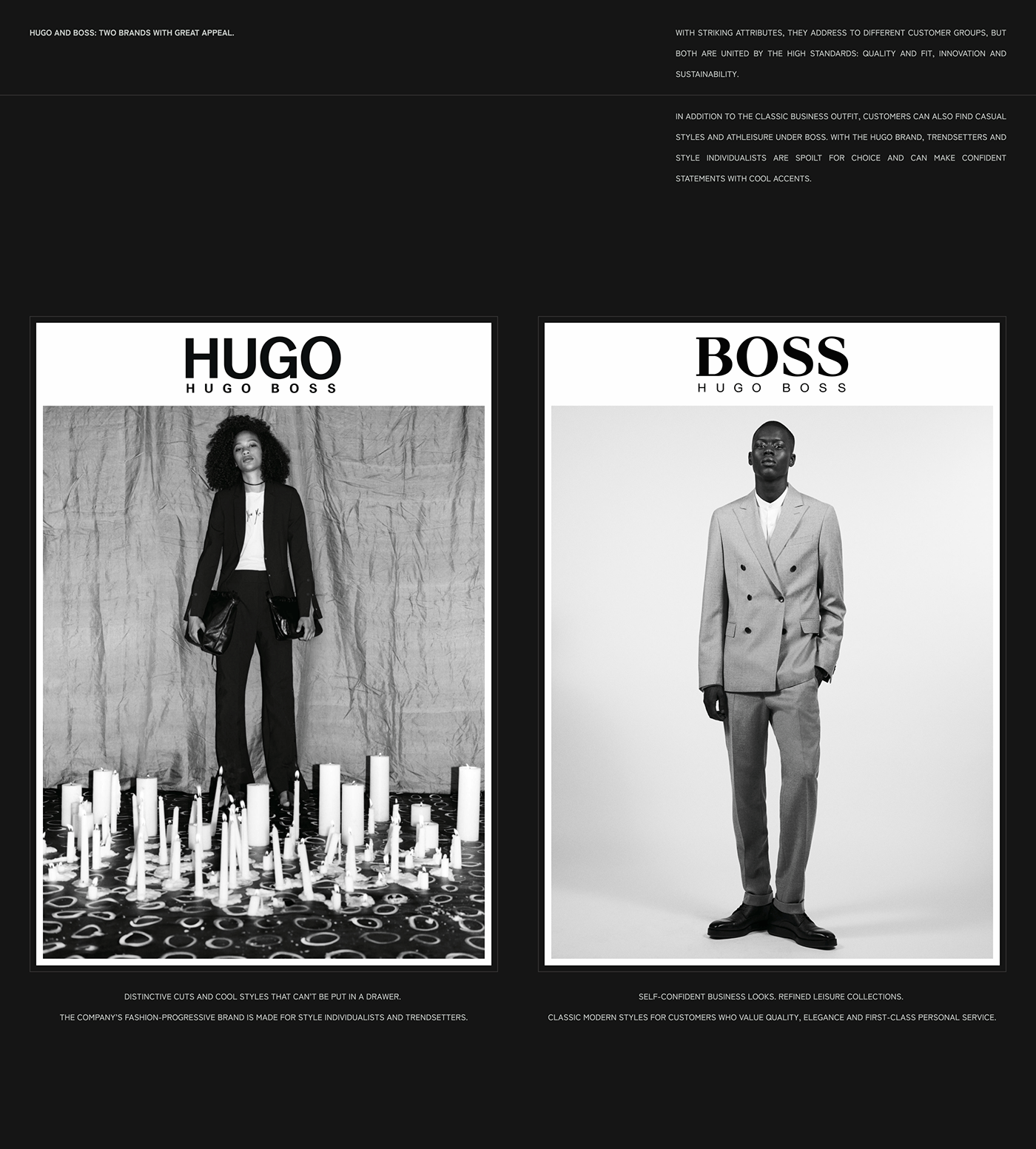 Hugo boss UI/UX Website user interface Web Design  redesign Brand Design Fashion  fashion design Website Design