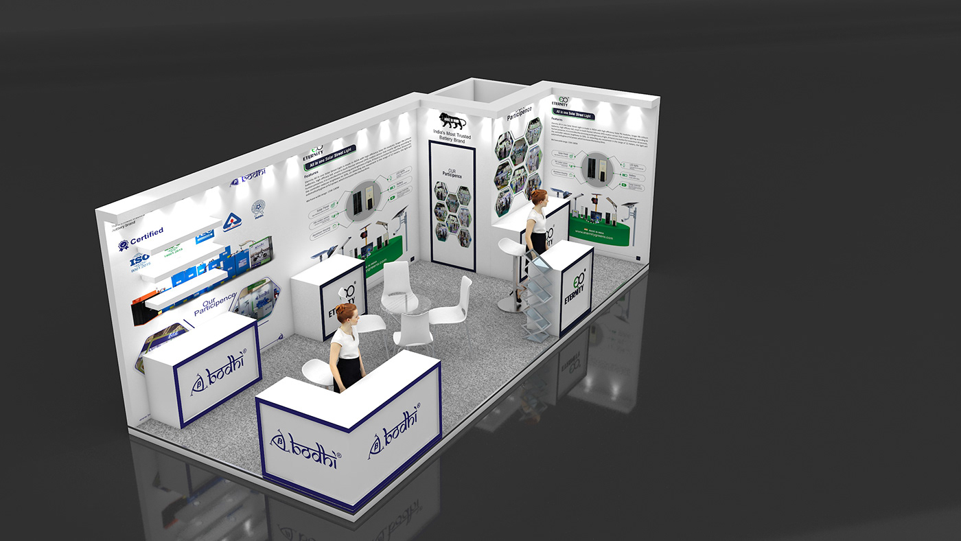 Exhibition  Stand booth exhibition stand booth design Render stall expo