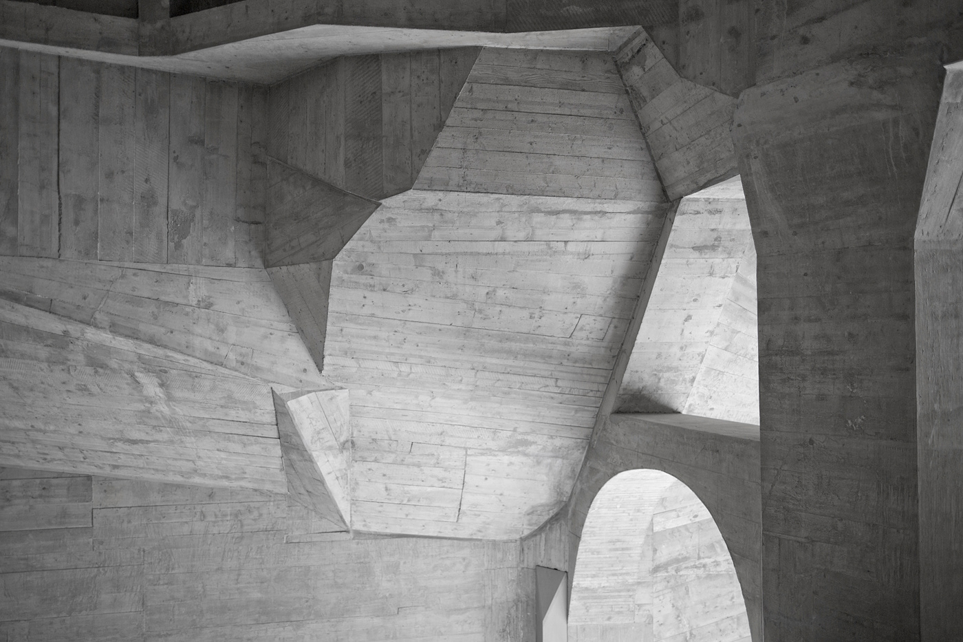 Staircase contemporary architecture concrete anthroposophy fine art Basel blackandwhite art structure Expressionism