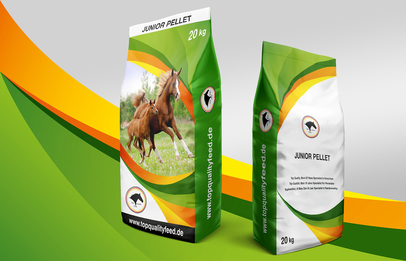 bag design Food  horse Packaging product