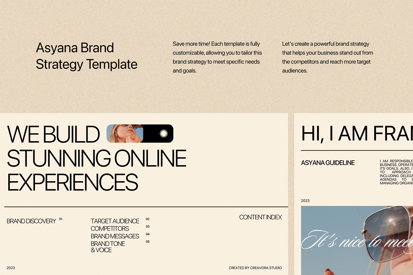 aesthetic brand identity brand strategy canva Layout Design minimal presentation presentation design template