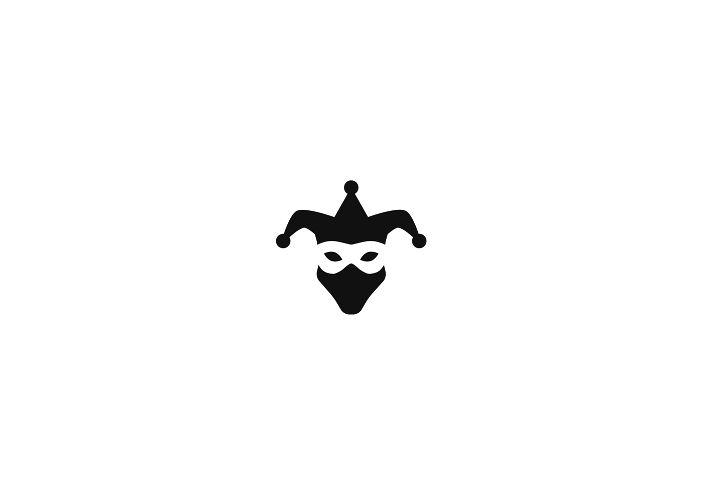 logo flat modern joker skull red dark