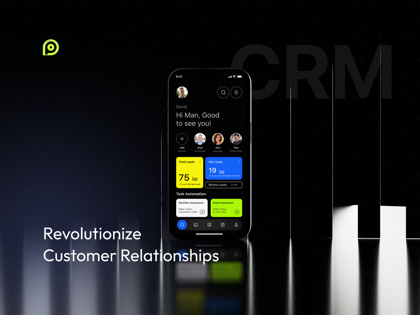 CRM crm app design app design SAAS UI ux
