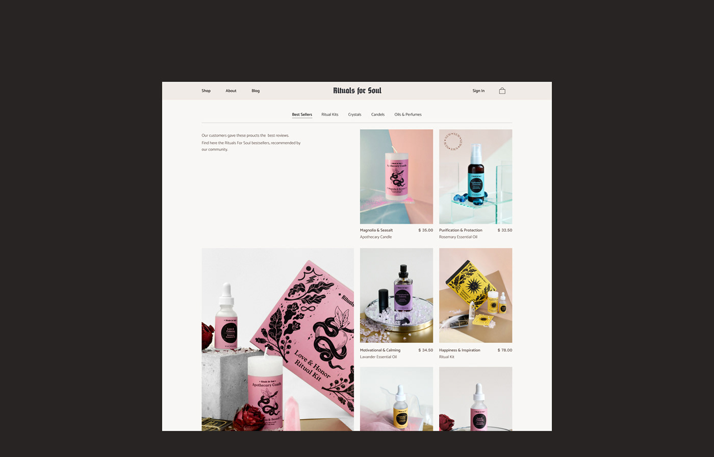 e-commerce eshop graphic design  identity Mystic shop packaging design store UI ux Web Design 