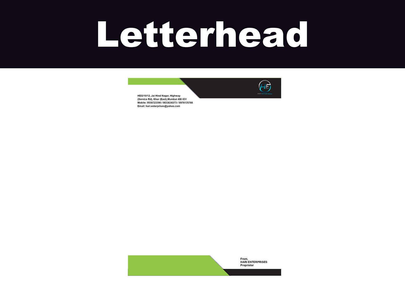 Logo Design visiting card design letterhead brochure design