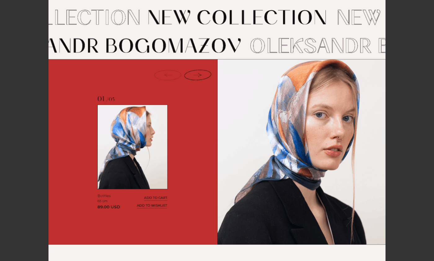 art brand e-commerce Fashion  scarves shop store Style web-design women
