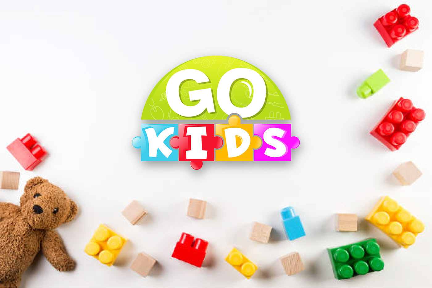 kids toy shop toy logo Kids Logo Logo Design brand design Logotype educational toy shop logo kids shop