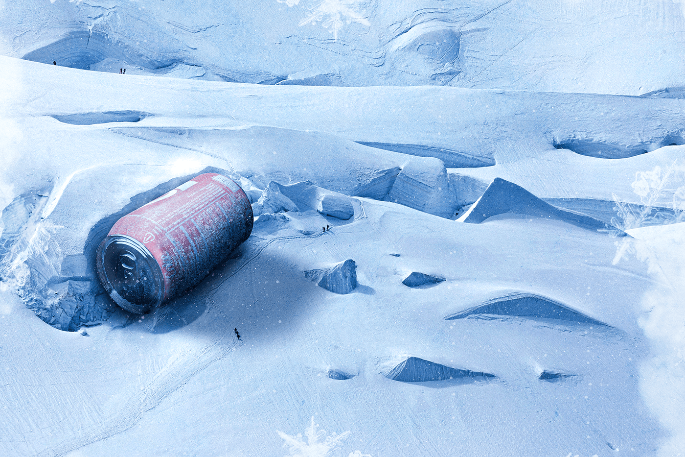 Manipulação de imagem manipulação manipulation coke Coca Cola 3D blender snow cold ice