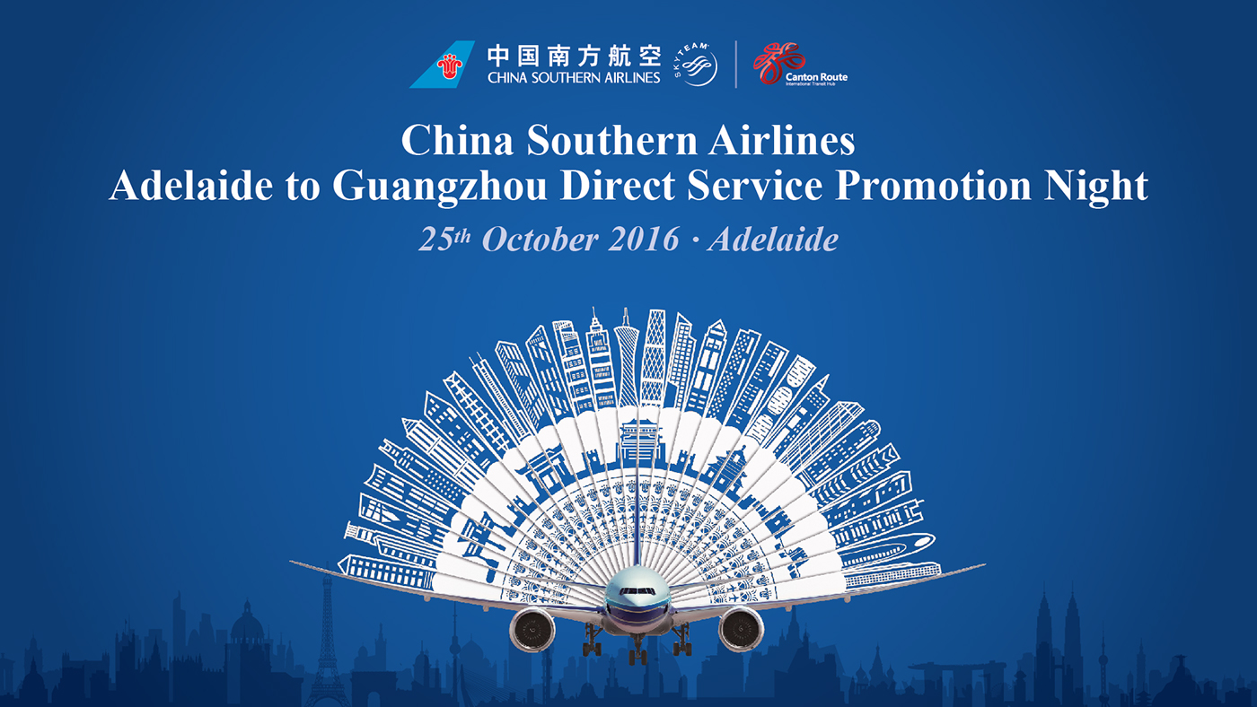 China Southern Airlines graphic design  Event Management Audio Visual Assistance china adelaide