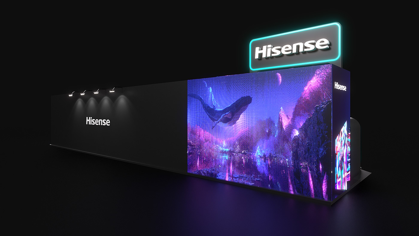 3D architecture CGI Exhibition  Hisense PDV Render visualization
