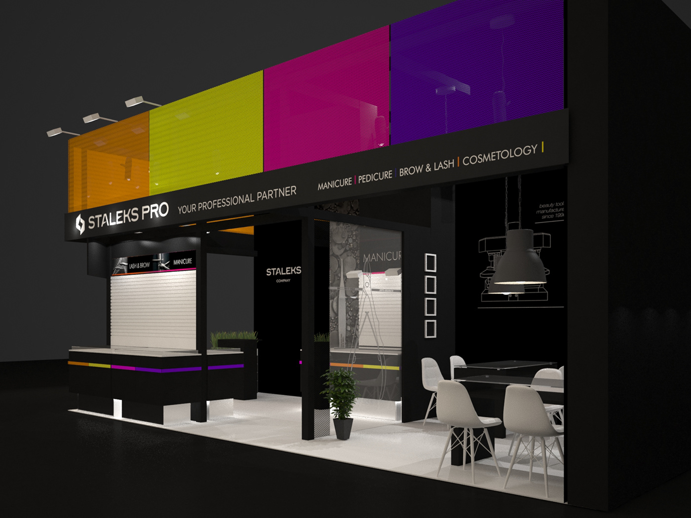design booth design booth stand design Stand Exhibition Design  expo branding  beauty industry cosmoprof bologna